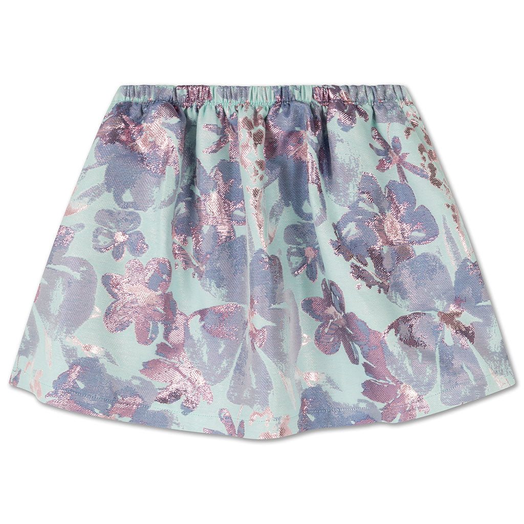 Skirt Mini Aqua Sparkle Flower