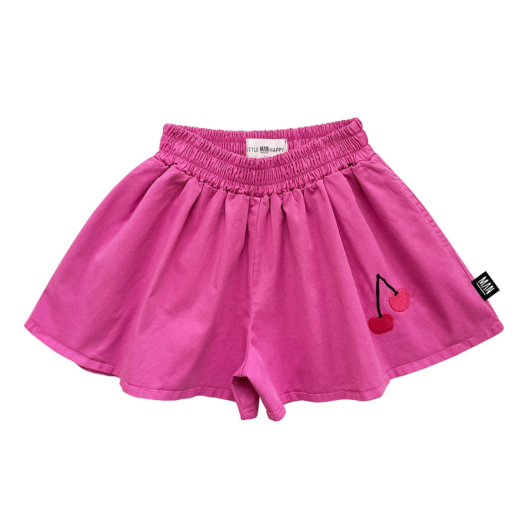 Shorts Wide Leg Cherry