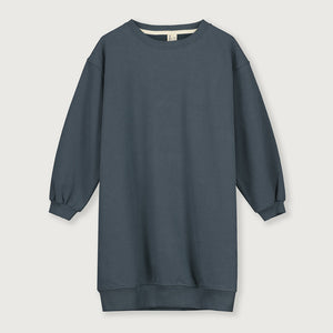 Dress Dropped Shoulder Blue Grey