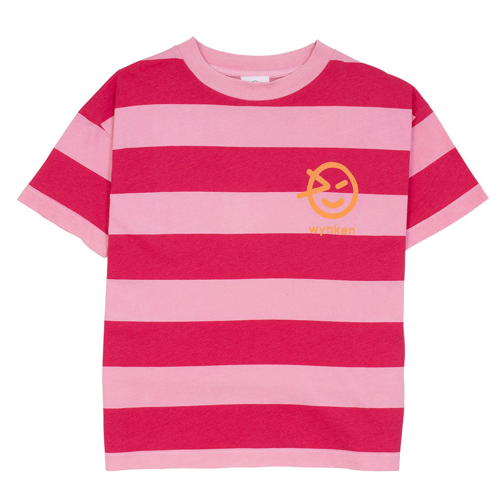 Tee Wide Stripe Pop Pink Magenta