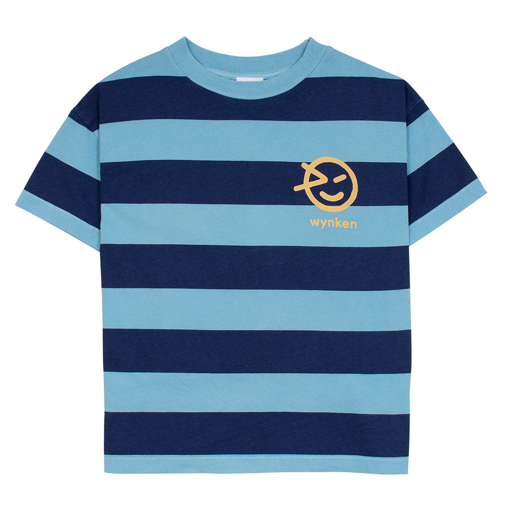 Tee Wide Stripe Turquoise Navy