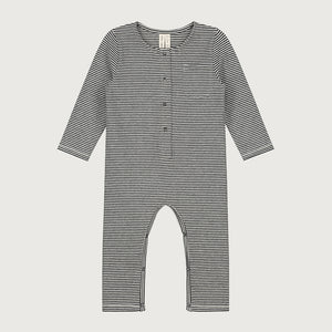 Playsuit Longsleeve Baby Nearly Black Cream