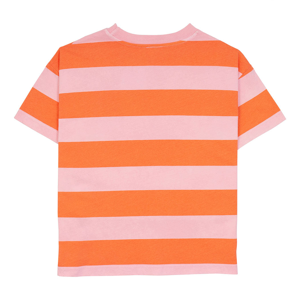 Tee Wide Stripe Dust Pink Naranje
