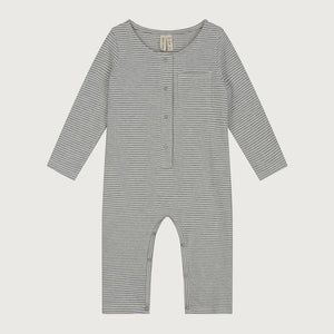 Playsuit Longsleeve Baby Grey Melange Cream