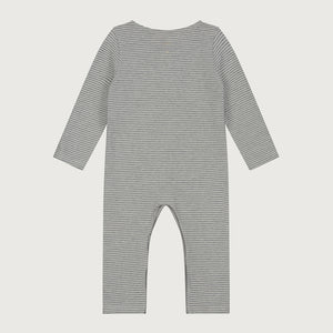 Playsuit Longsleeve Baby Grey Melange Cream