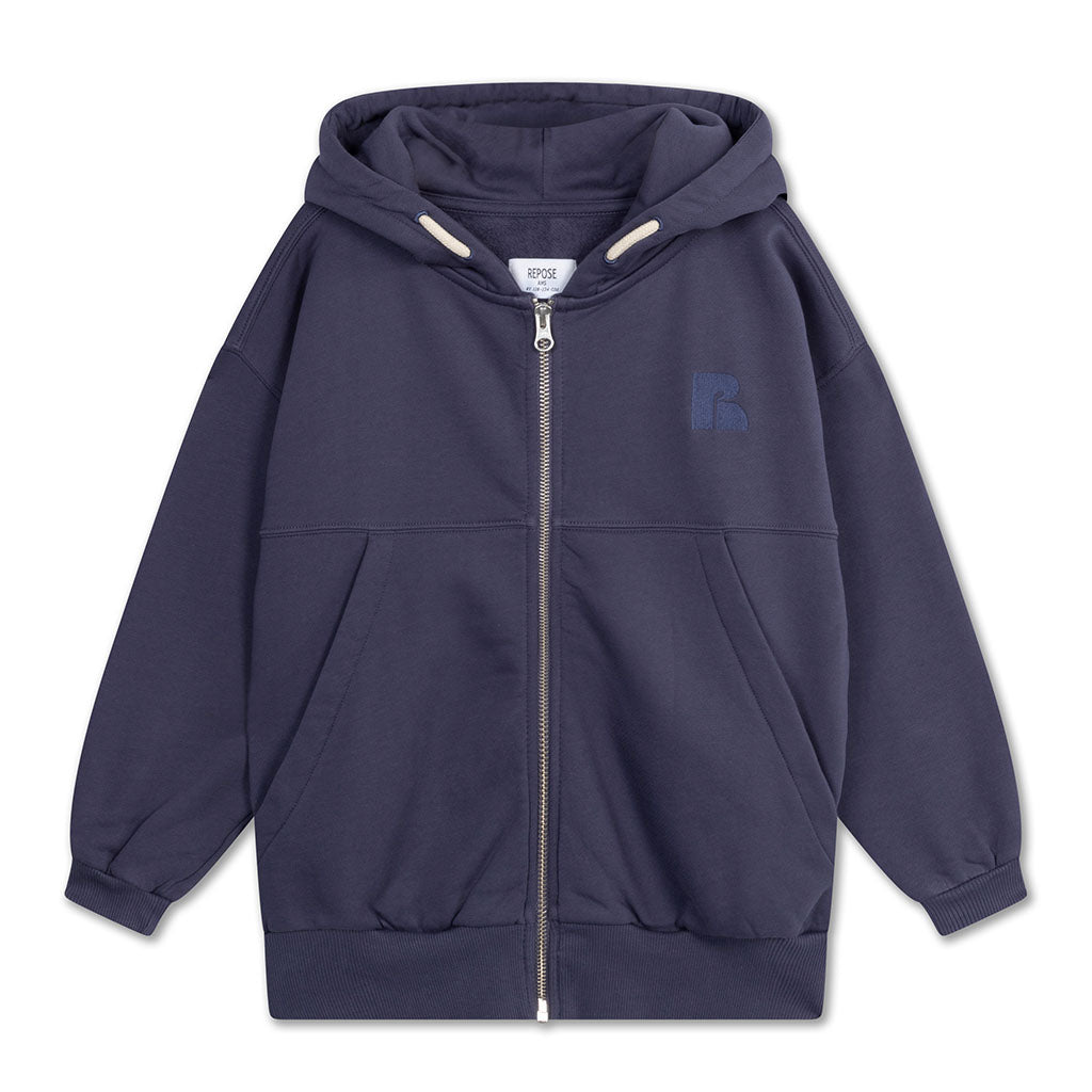 Hoodie Zip Midnight Blue