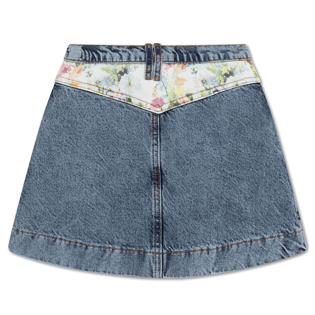 Skirt Bob Denim Acid Color Block