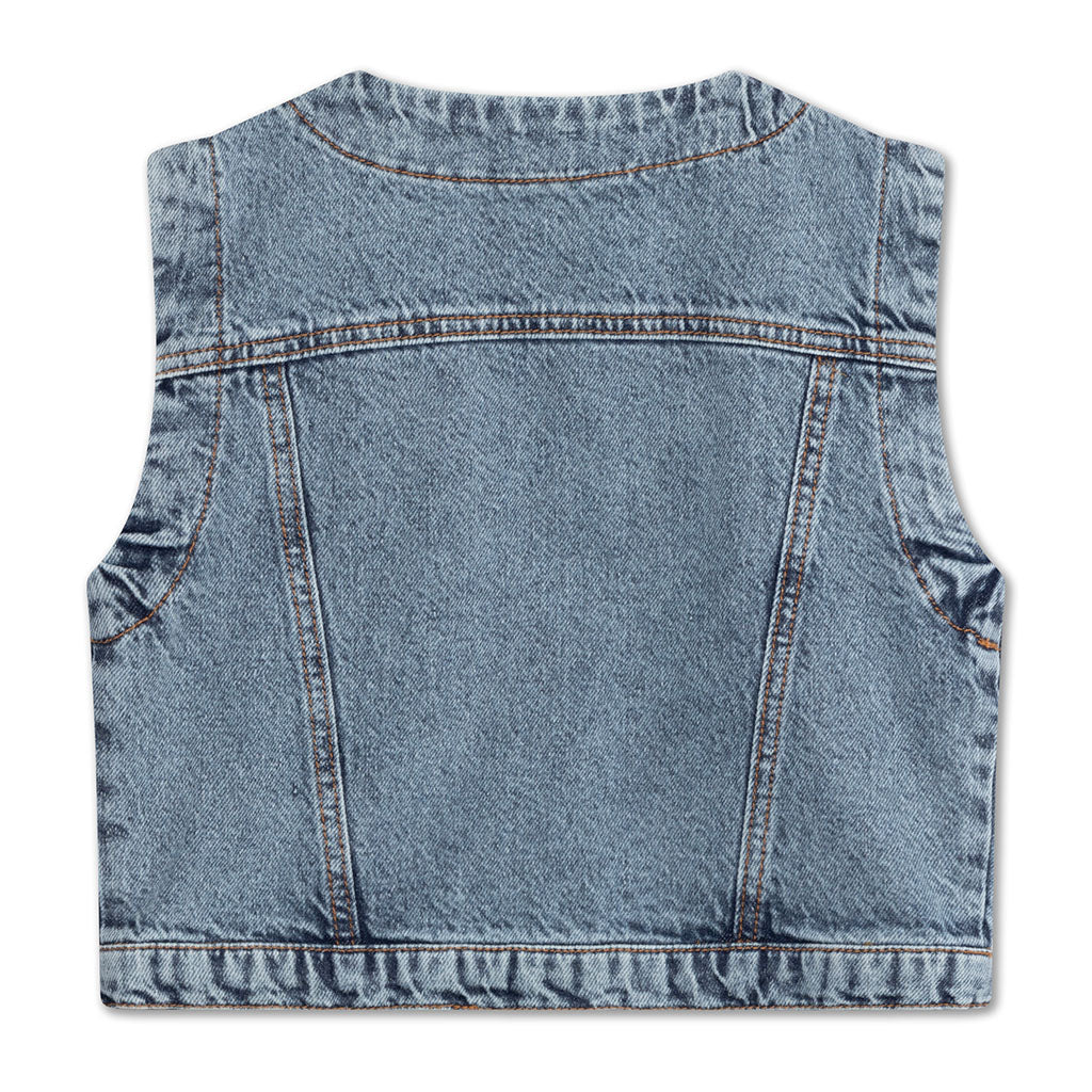 Waistcoat Bob Denim Acid Color Block