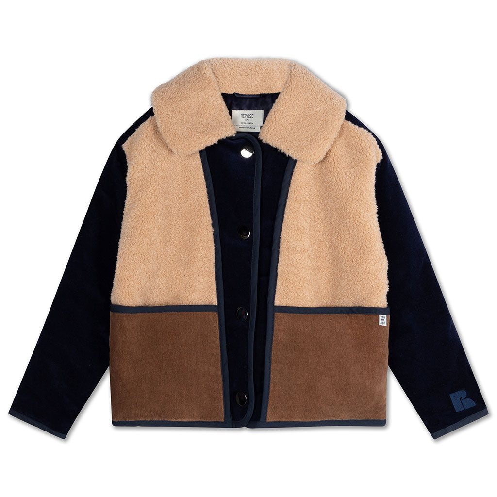 Jacket Teddy Color Block