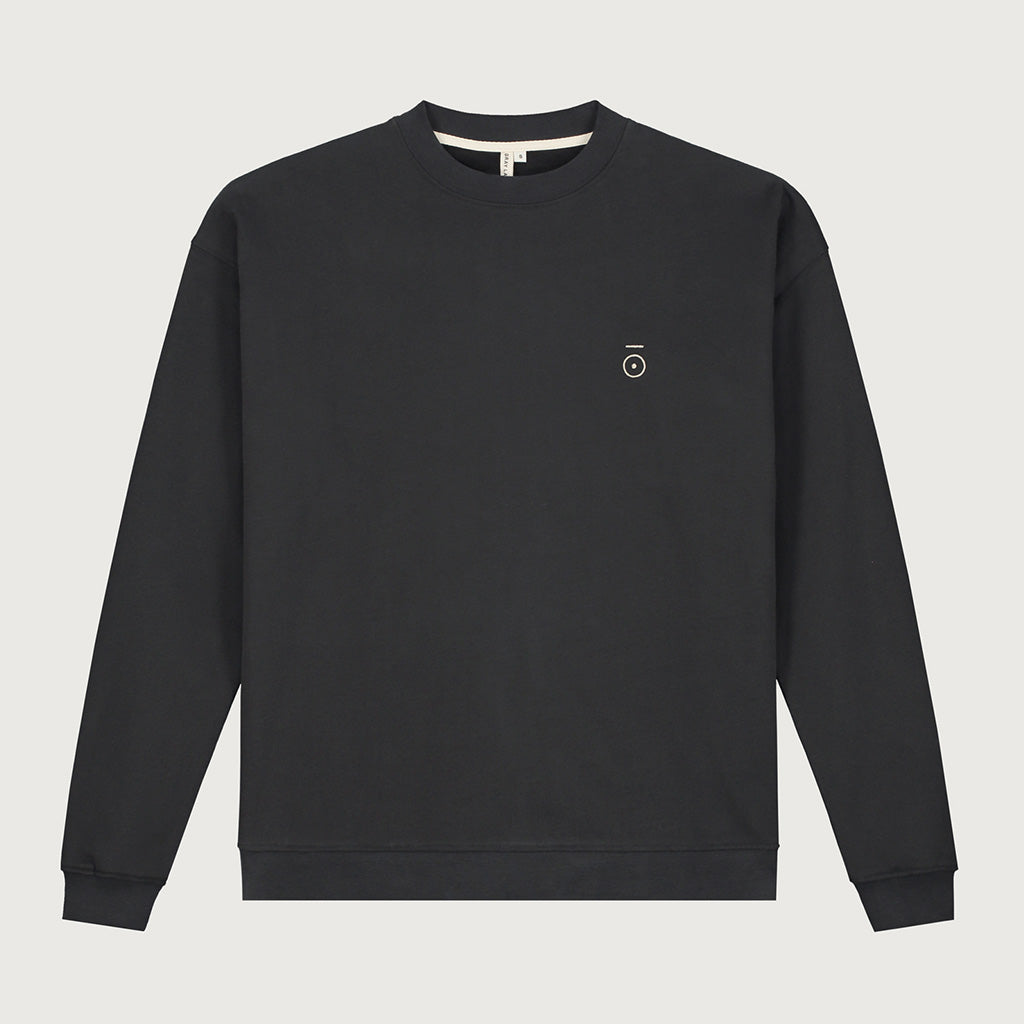 Sweater Dropped Shoulder Nearly Black Adult