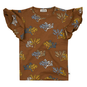 Shirt Butterfly Brown Coral