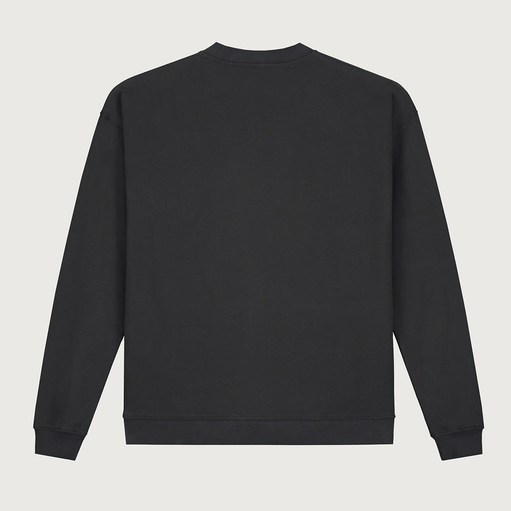 Sweater Dropped Shoulder Nearly Black Adult