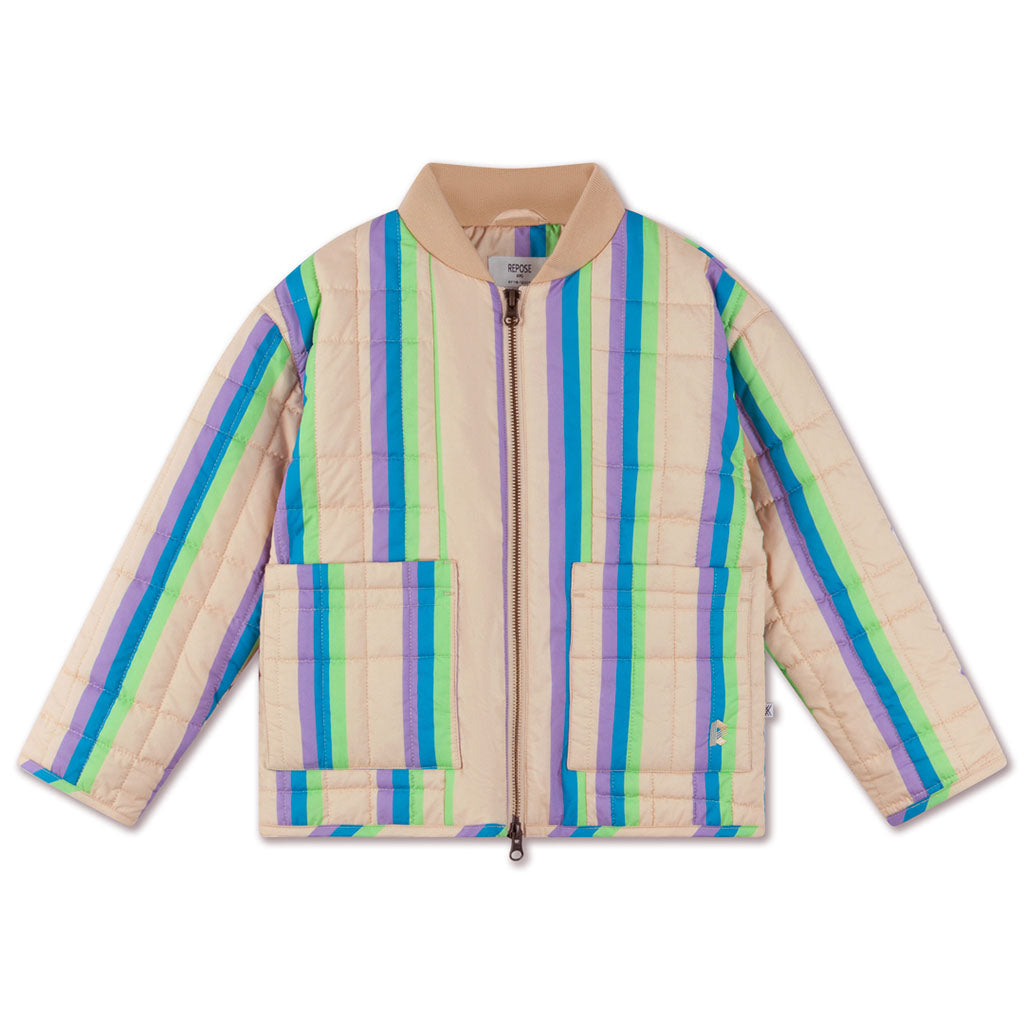 Jacket Padded Multi Pop Stripe