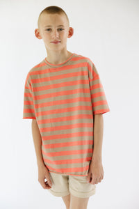 Oversized T-shirt Salmon Stripes CC