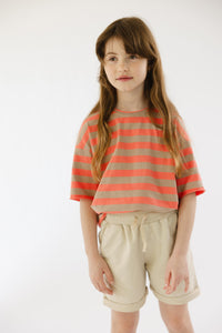 Oversized T-shirt Salmon Stripes CC