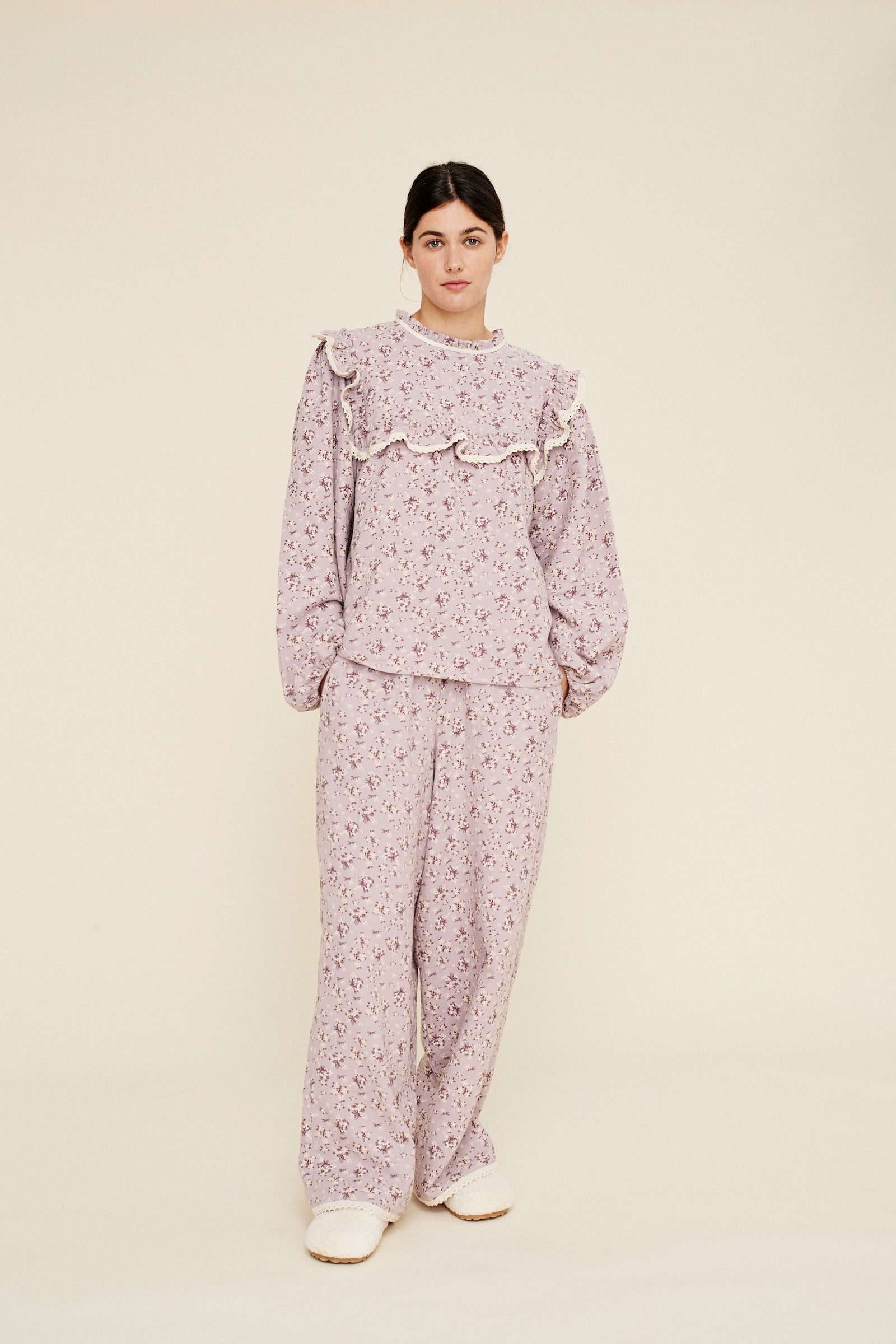 Blouse Leria Flower Lilac Floral Woman