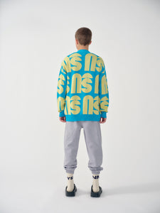 Cardigan Jacquard Turquoise Butter