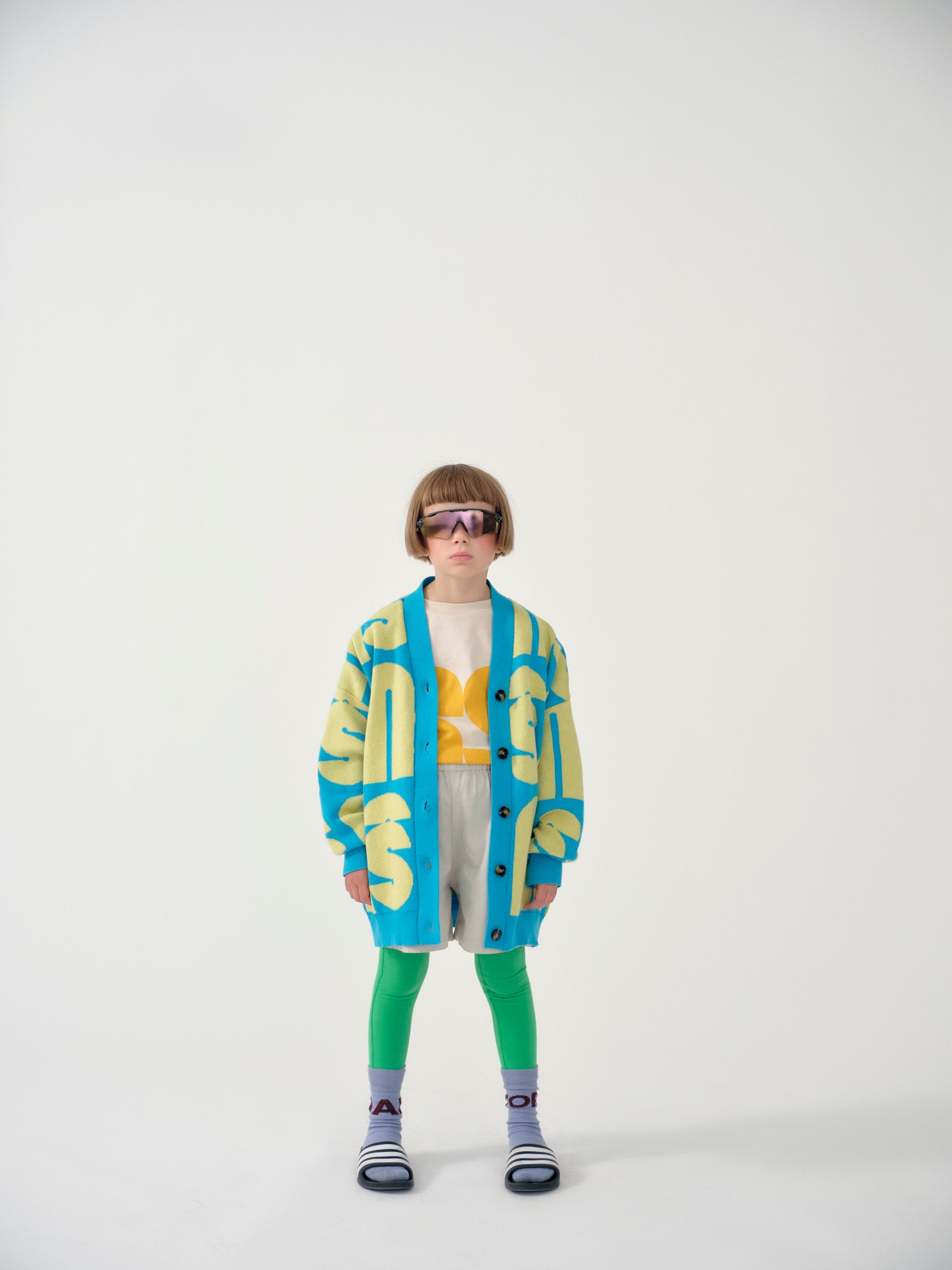Cardigan Jacquard Turquoise Butter