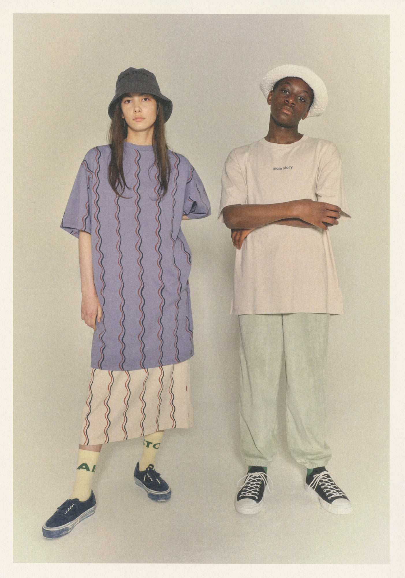 Dress Tee Vertical Squiggle Heron