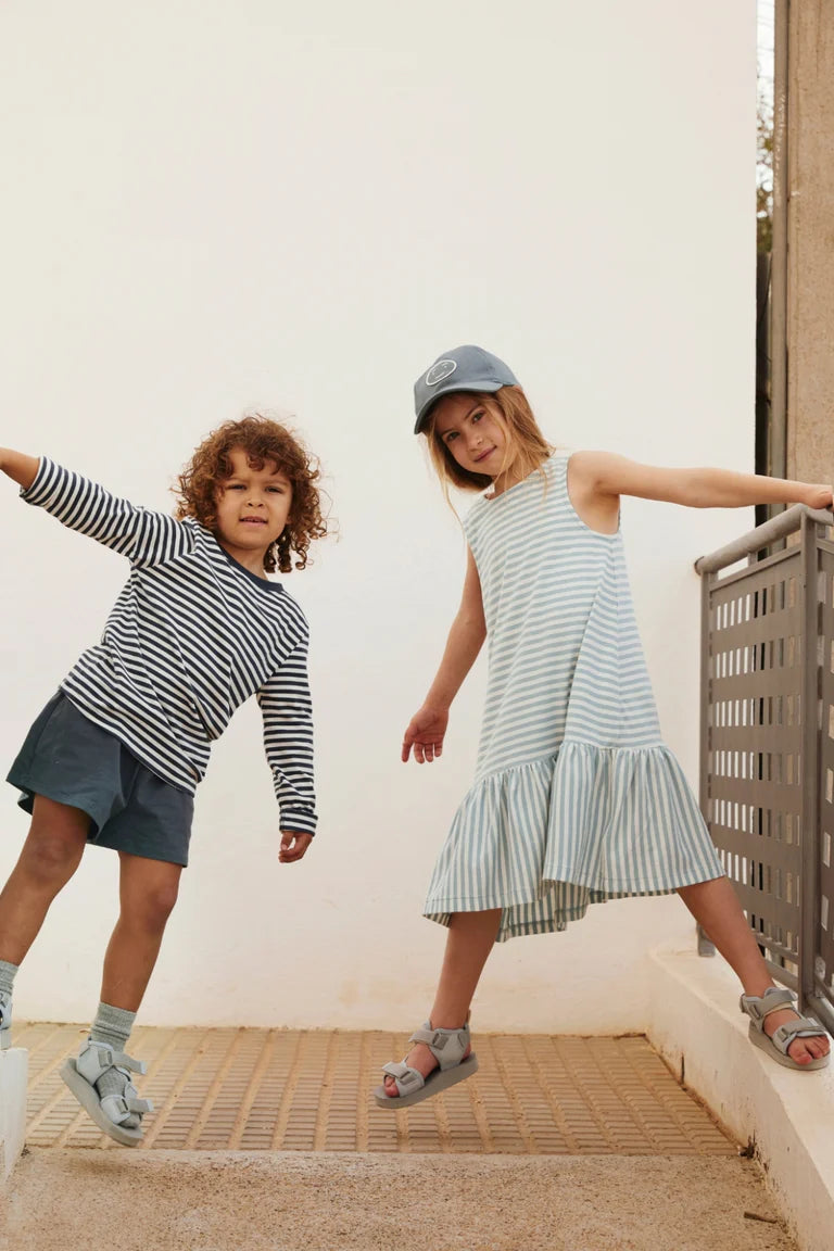 Longsleeve Blue Grey Off White