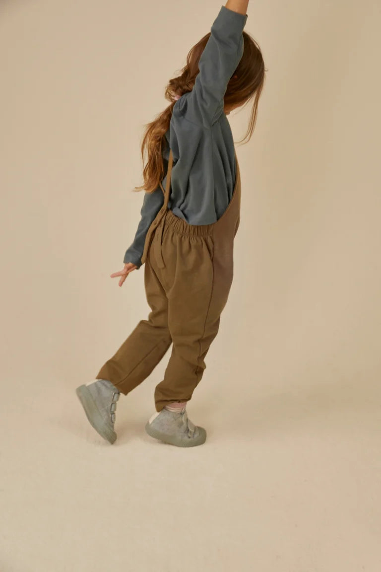 Salopette With Seam Grey Melange