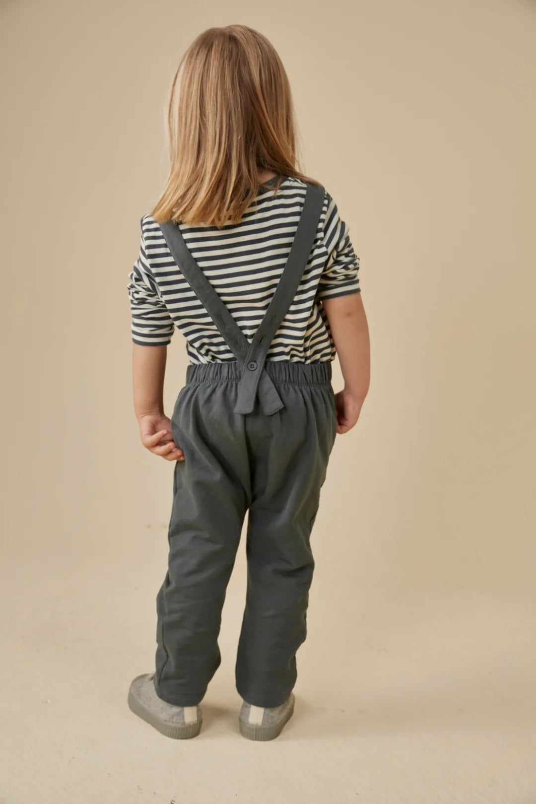 Salopette With Seam Blue Grey