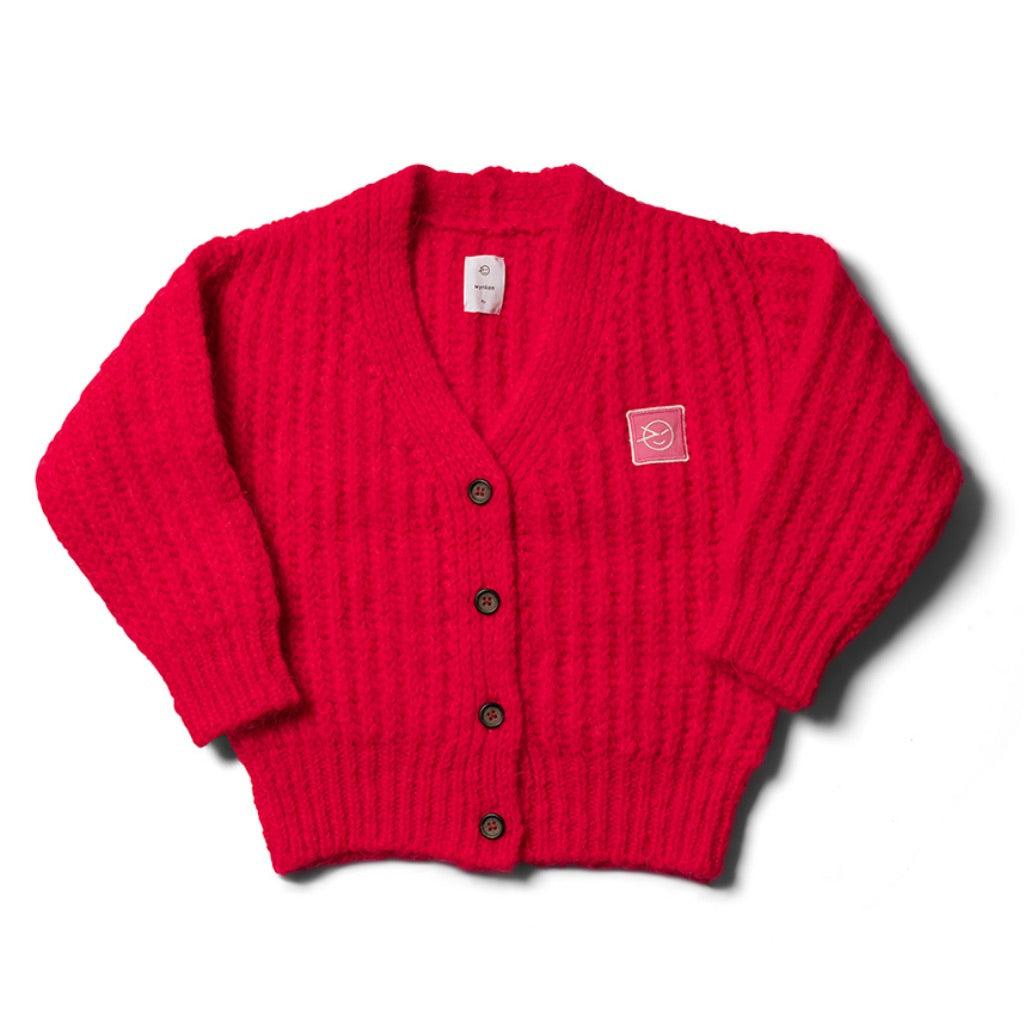 Cardigan Big Rib Fiesta Pink