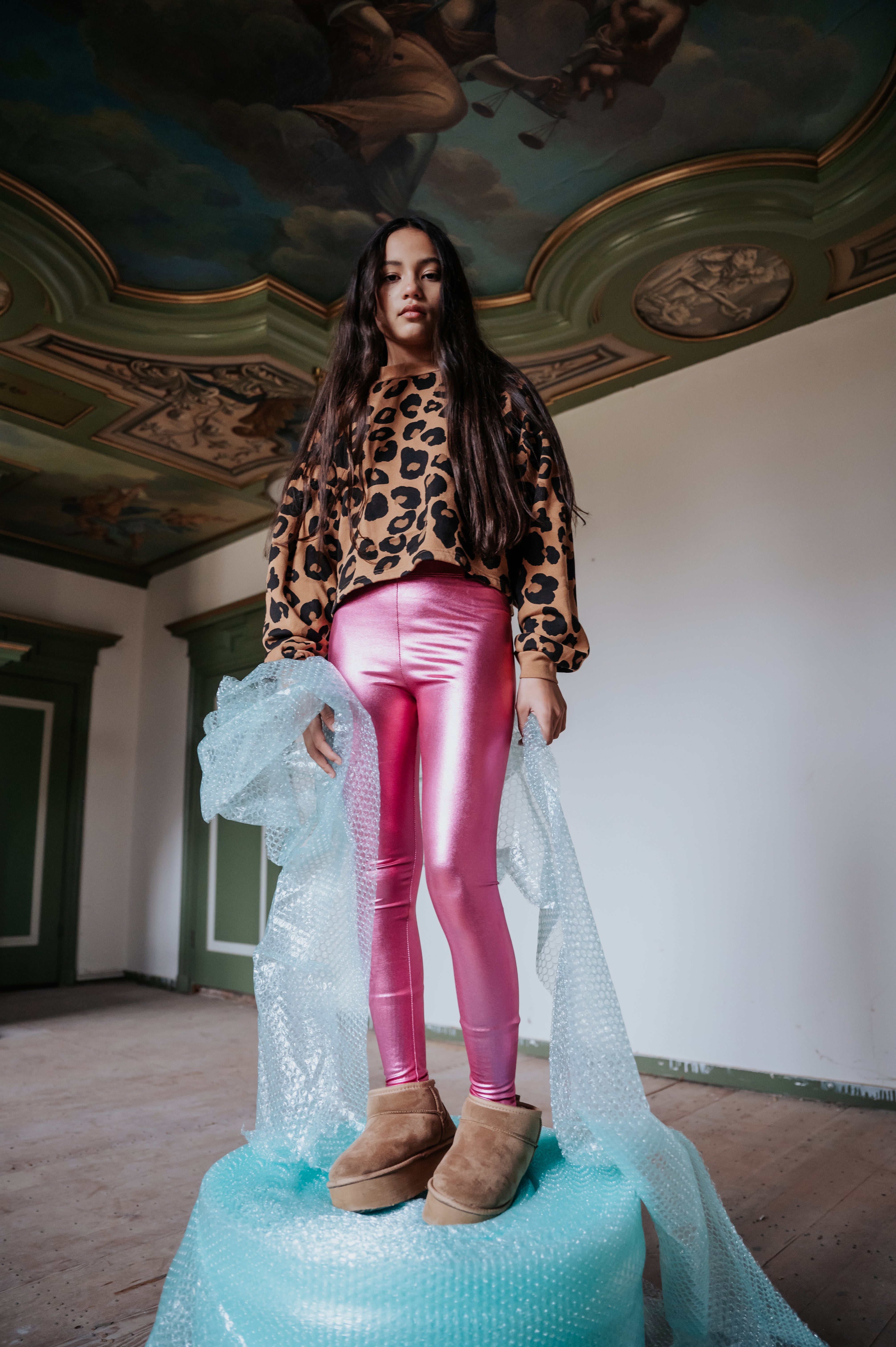 Sweater Leopard Puff Sleeve