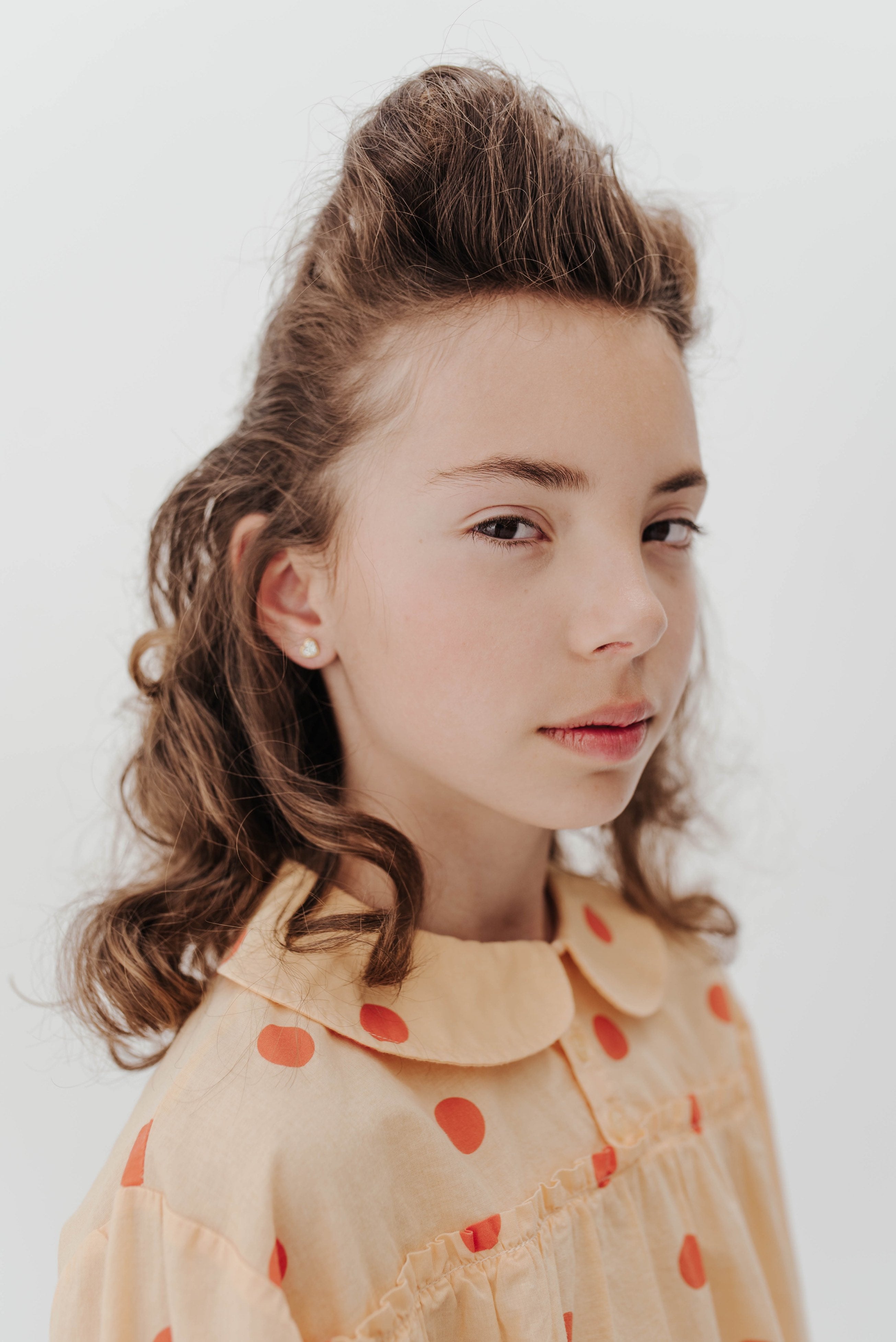 Dress Fancy Collar Soft Tango Dot