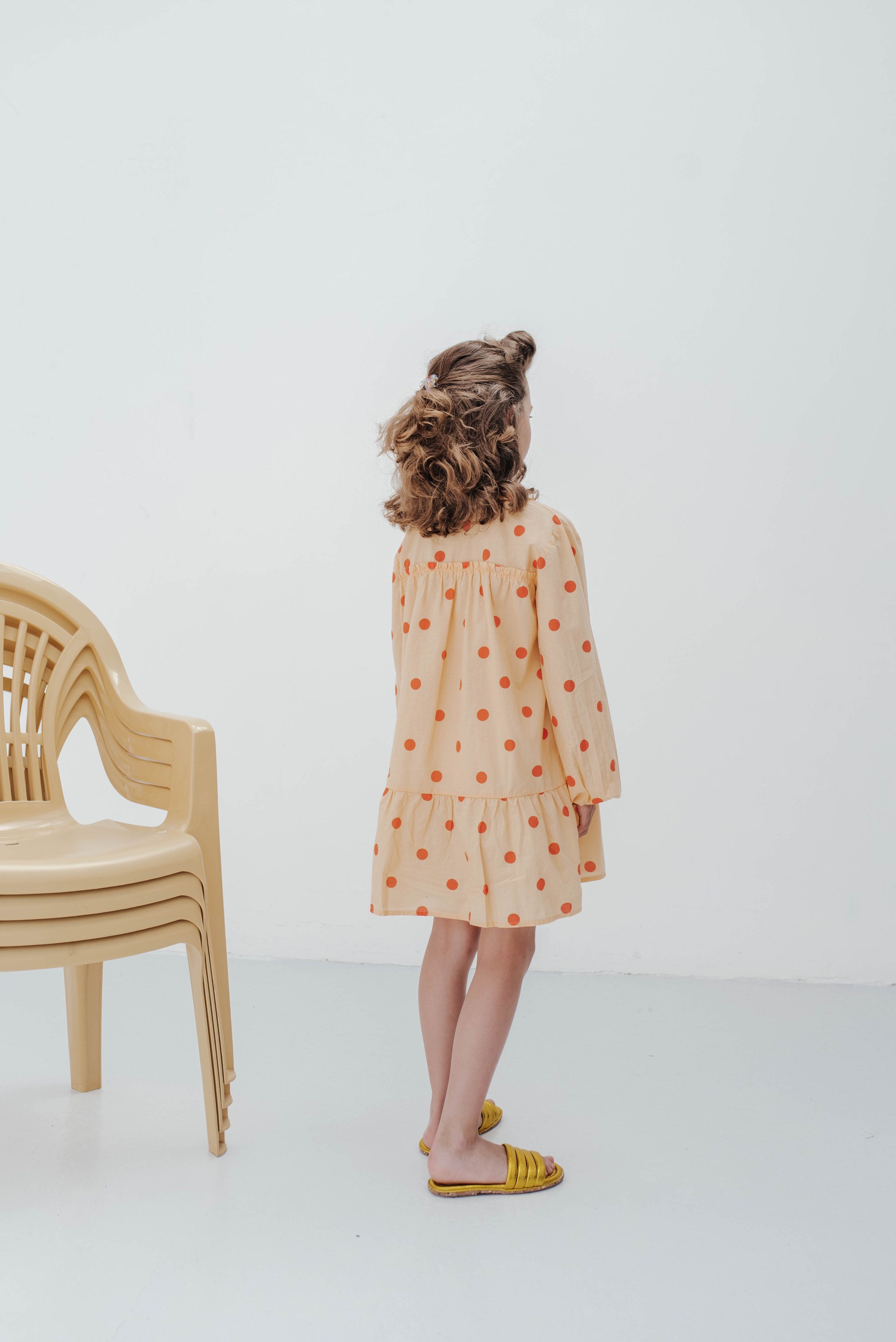 Dress Fancy Collar Soft Tango Dot