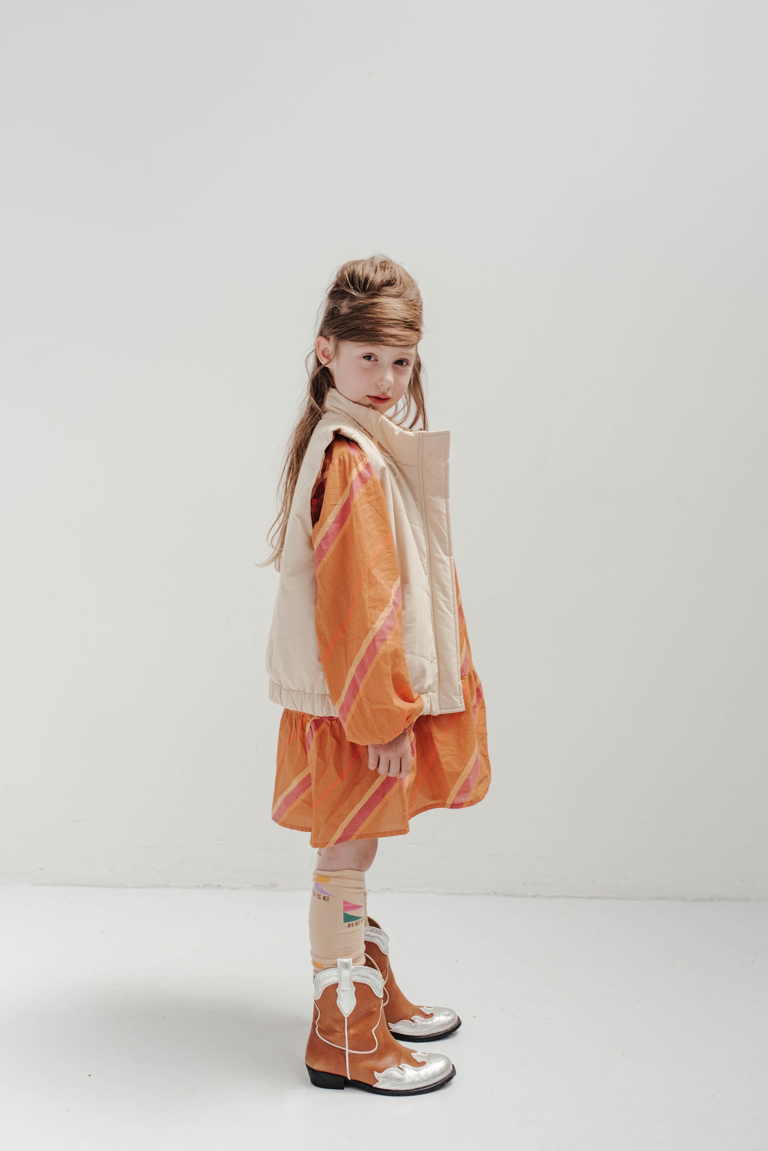 Dress Collar Fancy Diagonal Multi Stripe