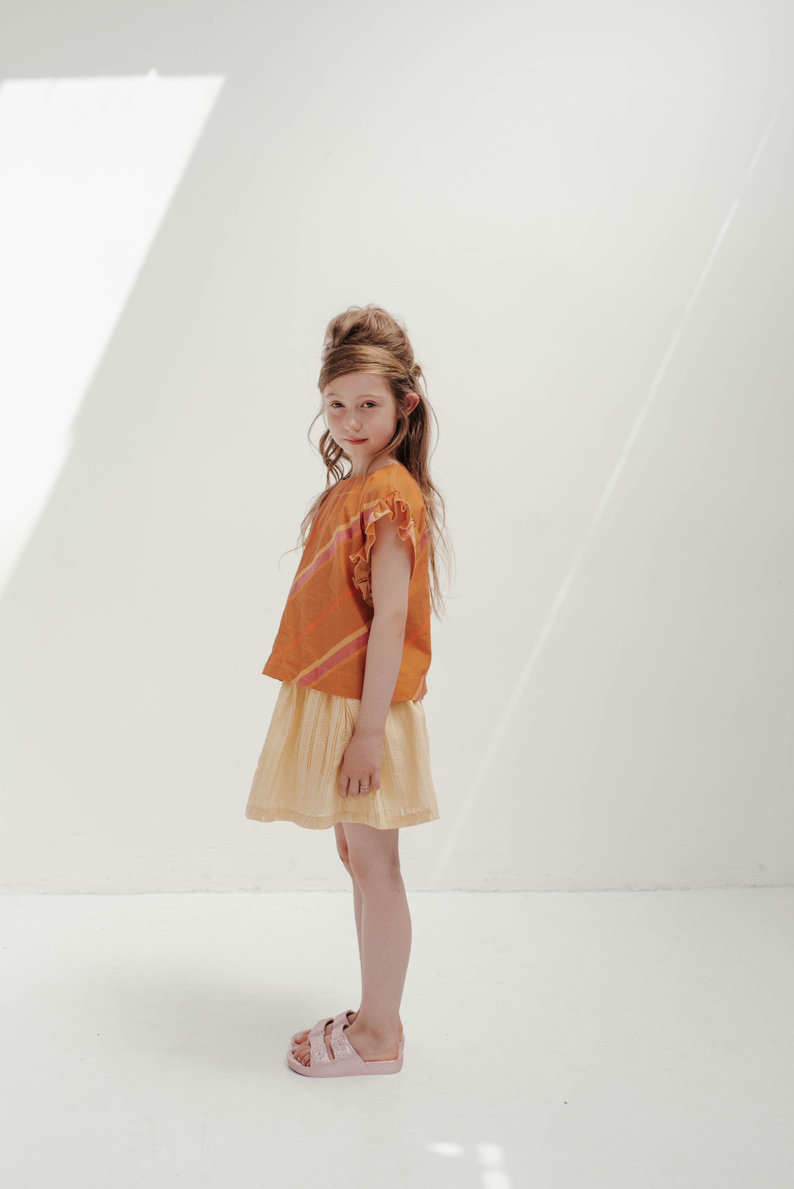 Skirt Mini Graphic Soft Yellow