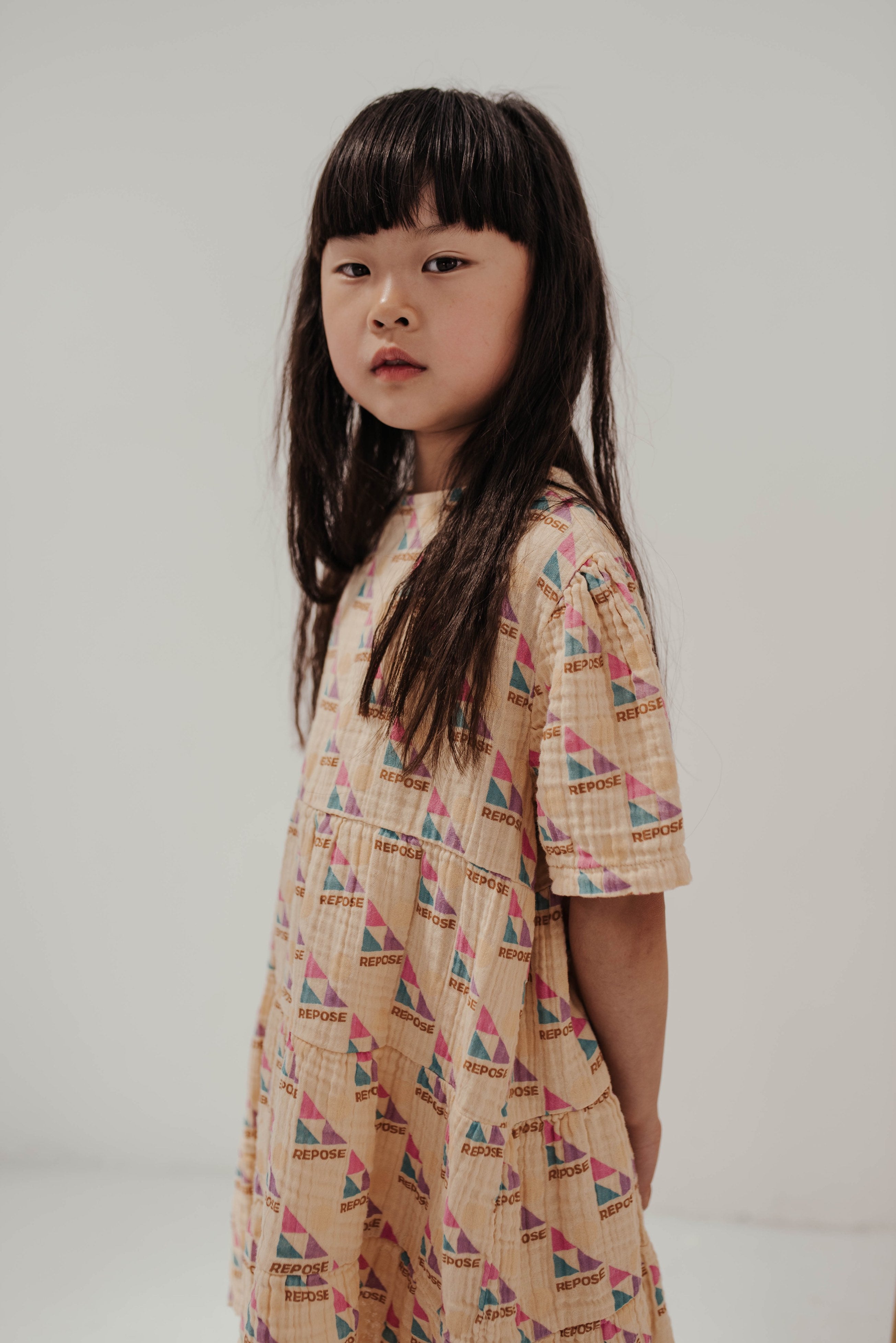 Dress Ruffle Repose AOP