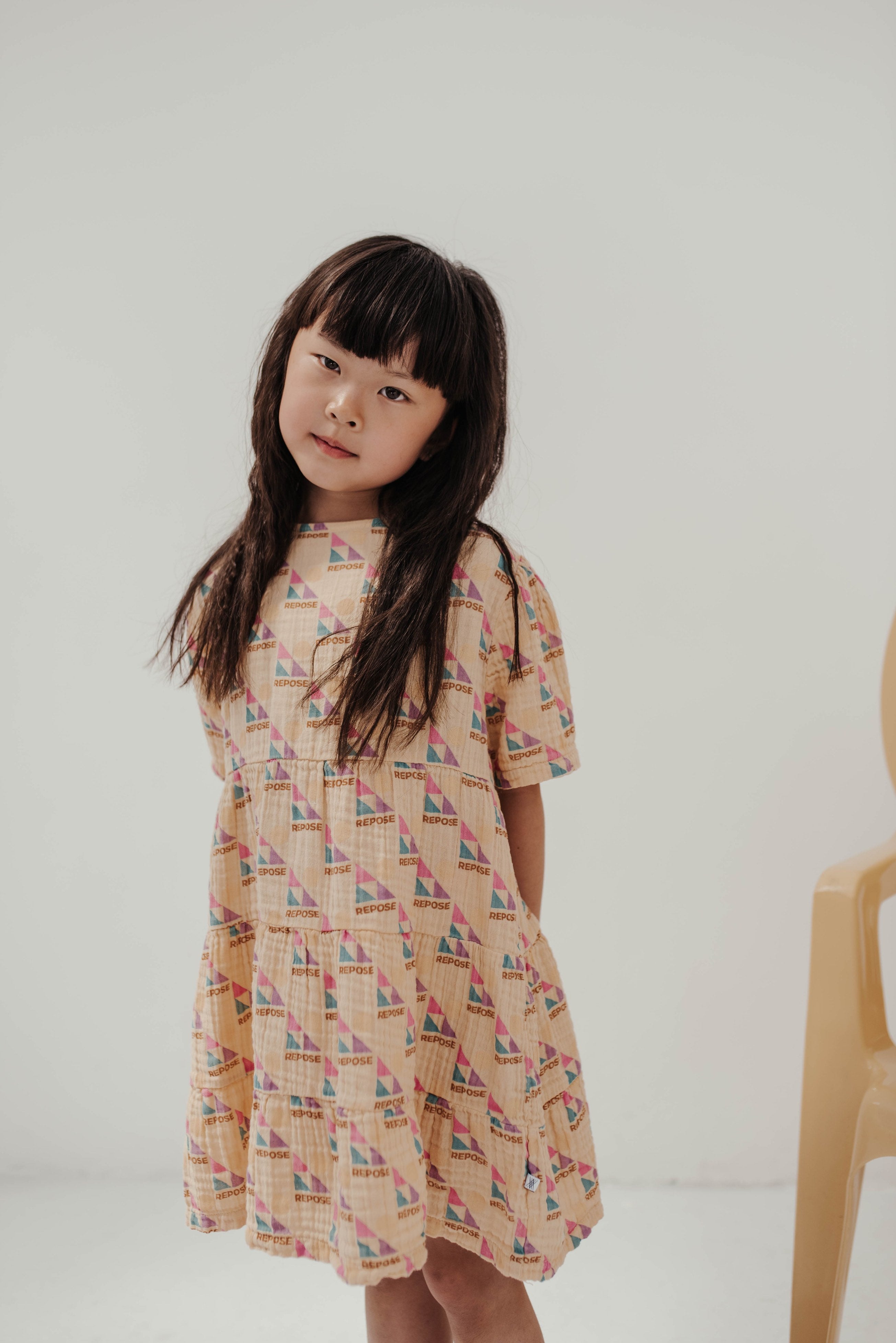 Dress Ruffle Repose AOP