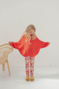 Sweater Slouchy Knit Red Tango