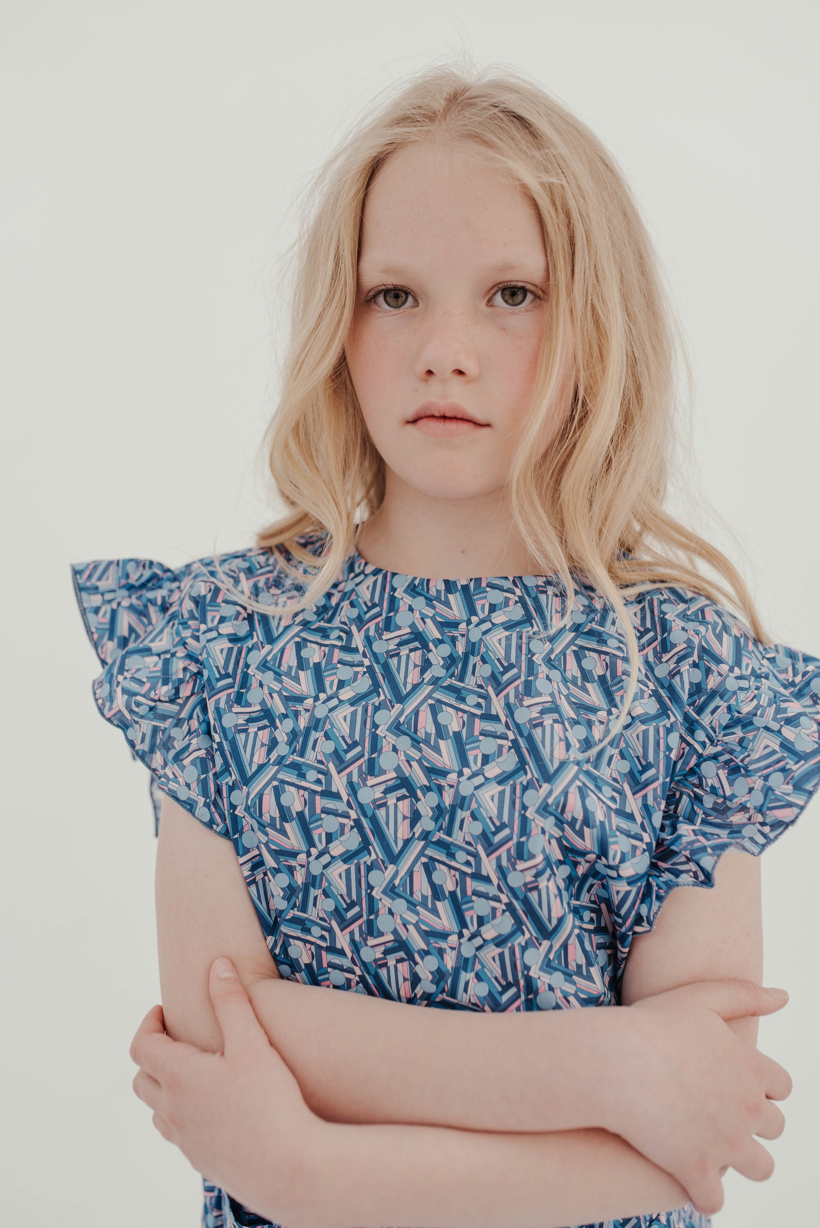 Dress Ruffle Misty Liberty Graphic Flower