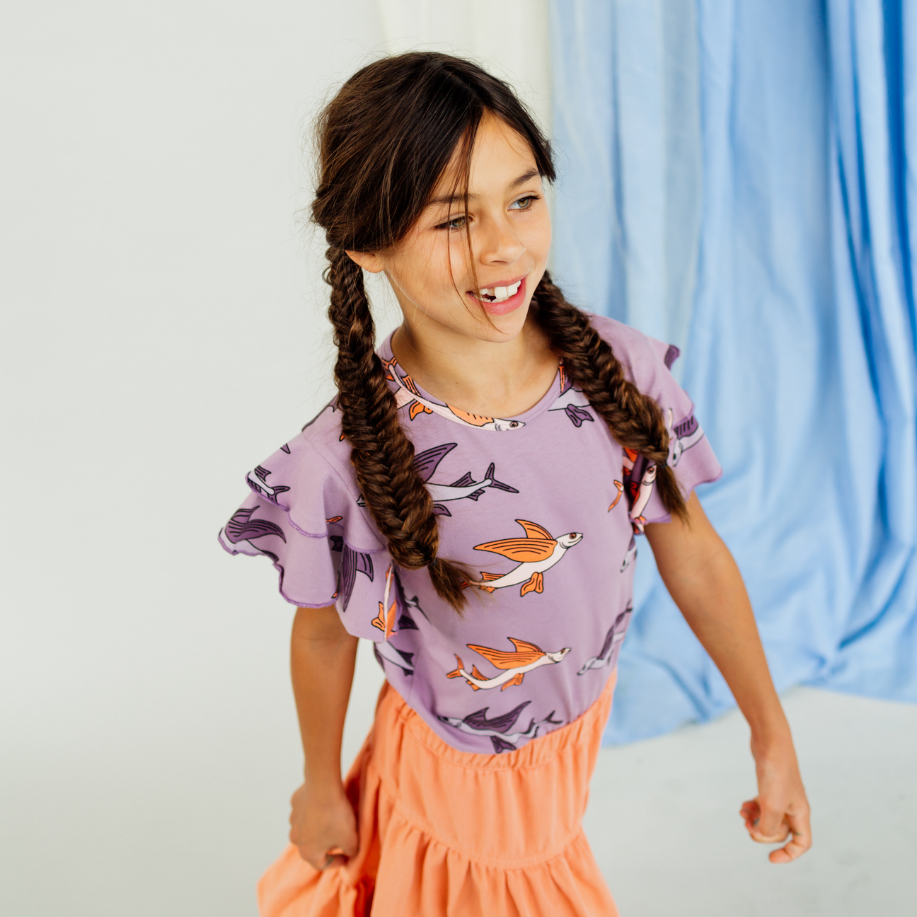 Shirt Ruffle Flying Fish