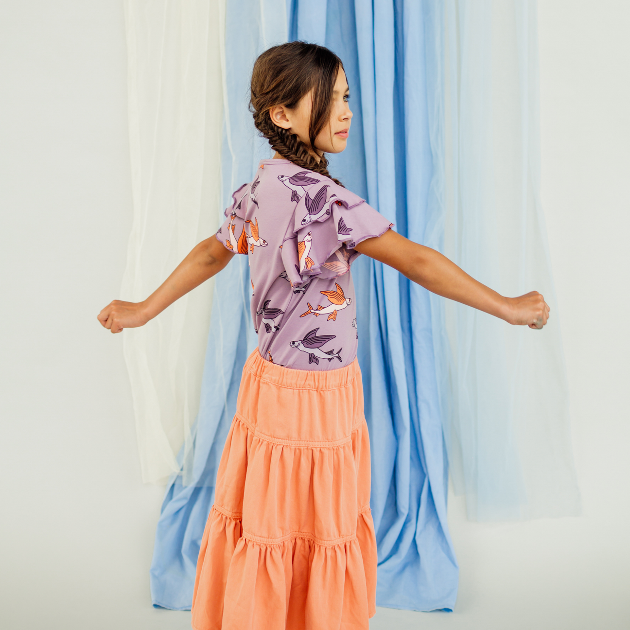 Shirt Ruffle Flying Fish