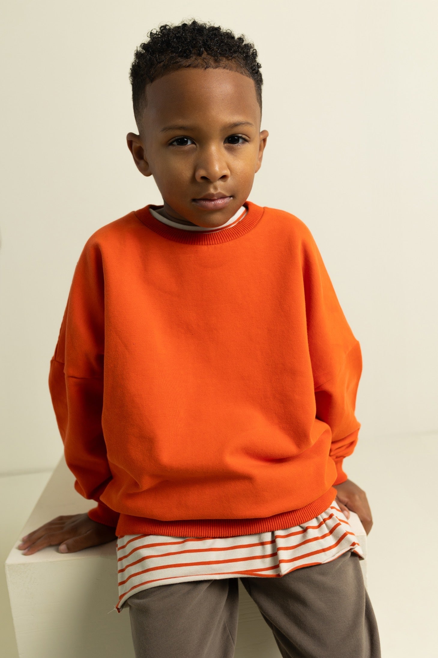 Oversized T-shirt Rust Stripes