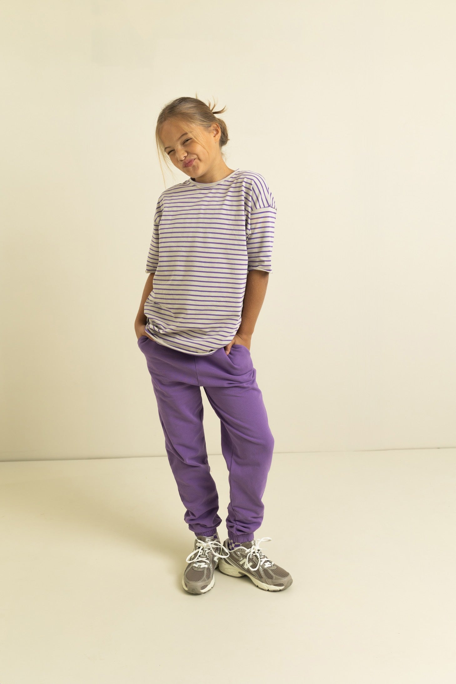 Oversized T-shirt Slate Stripes