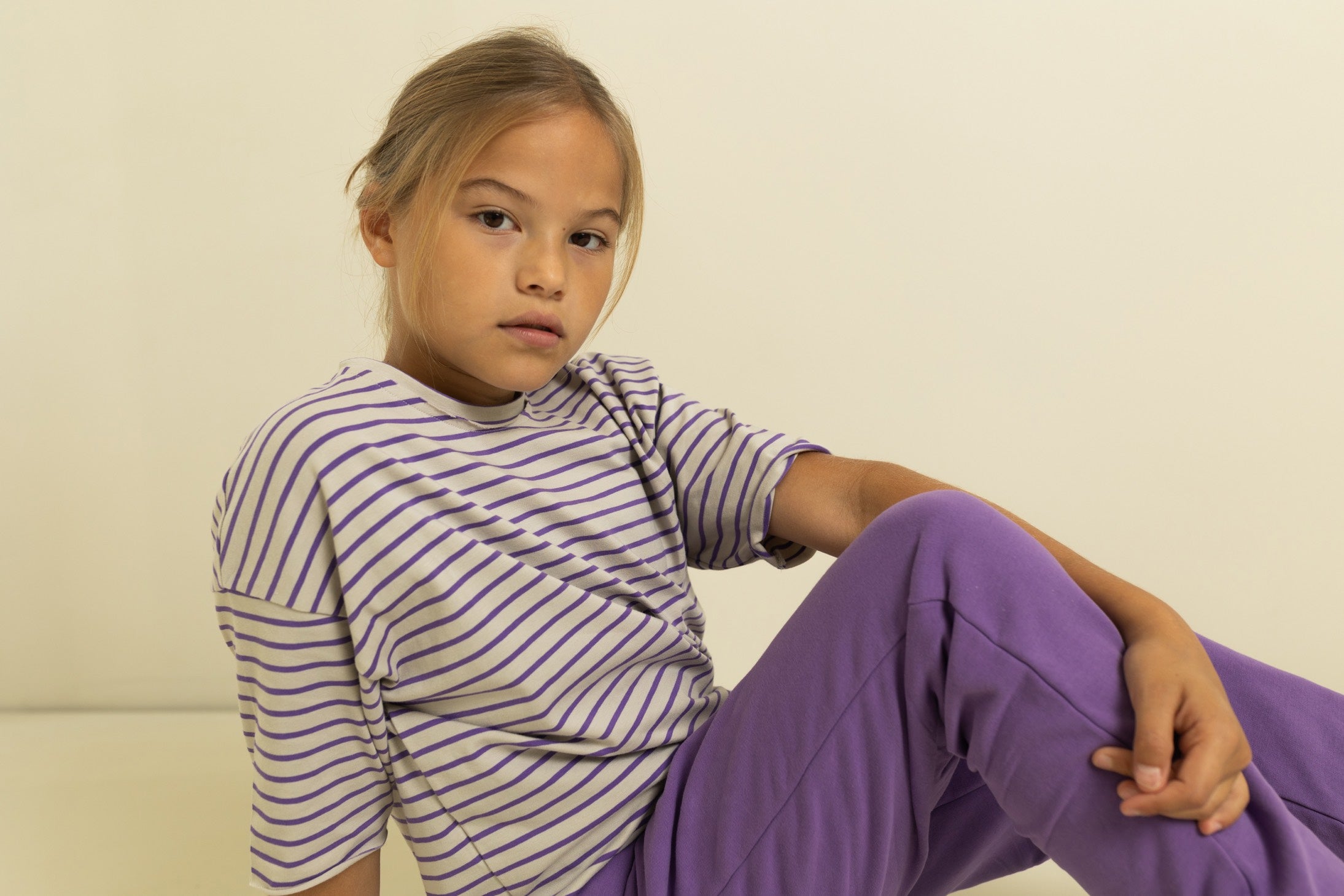 Oversized T-shirt Berry Stripes