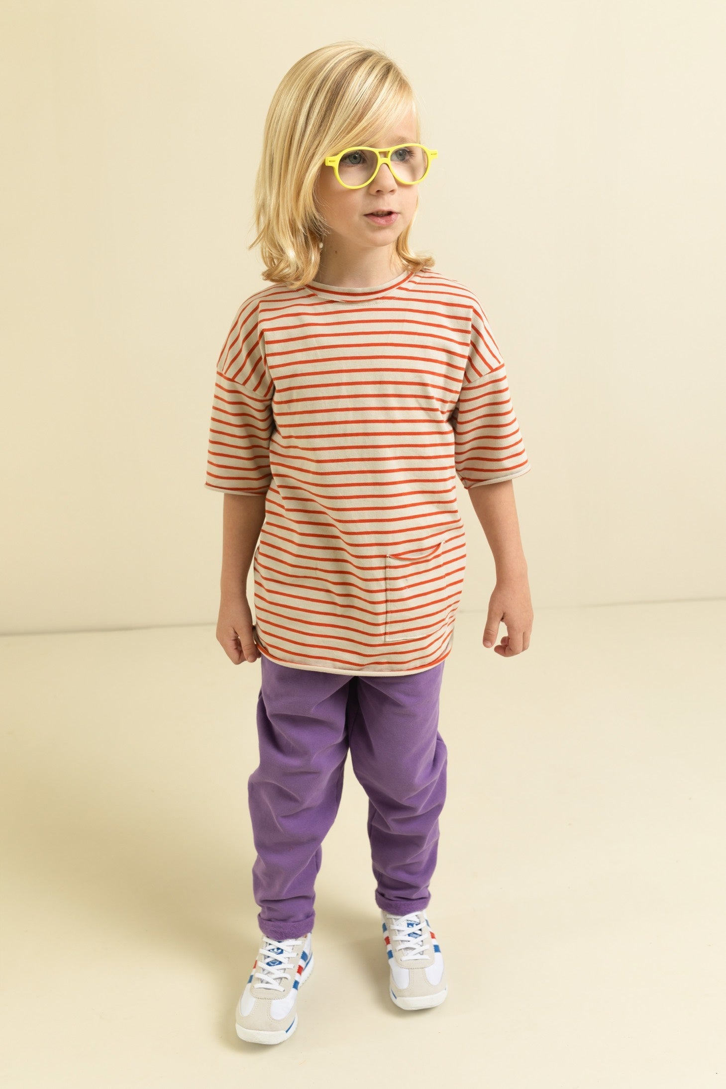 Oversized T-shirt Rust Stripes