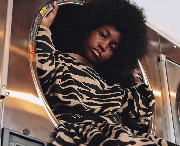 Dress High Collar Brown Tiger