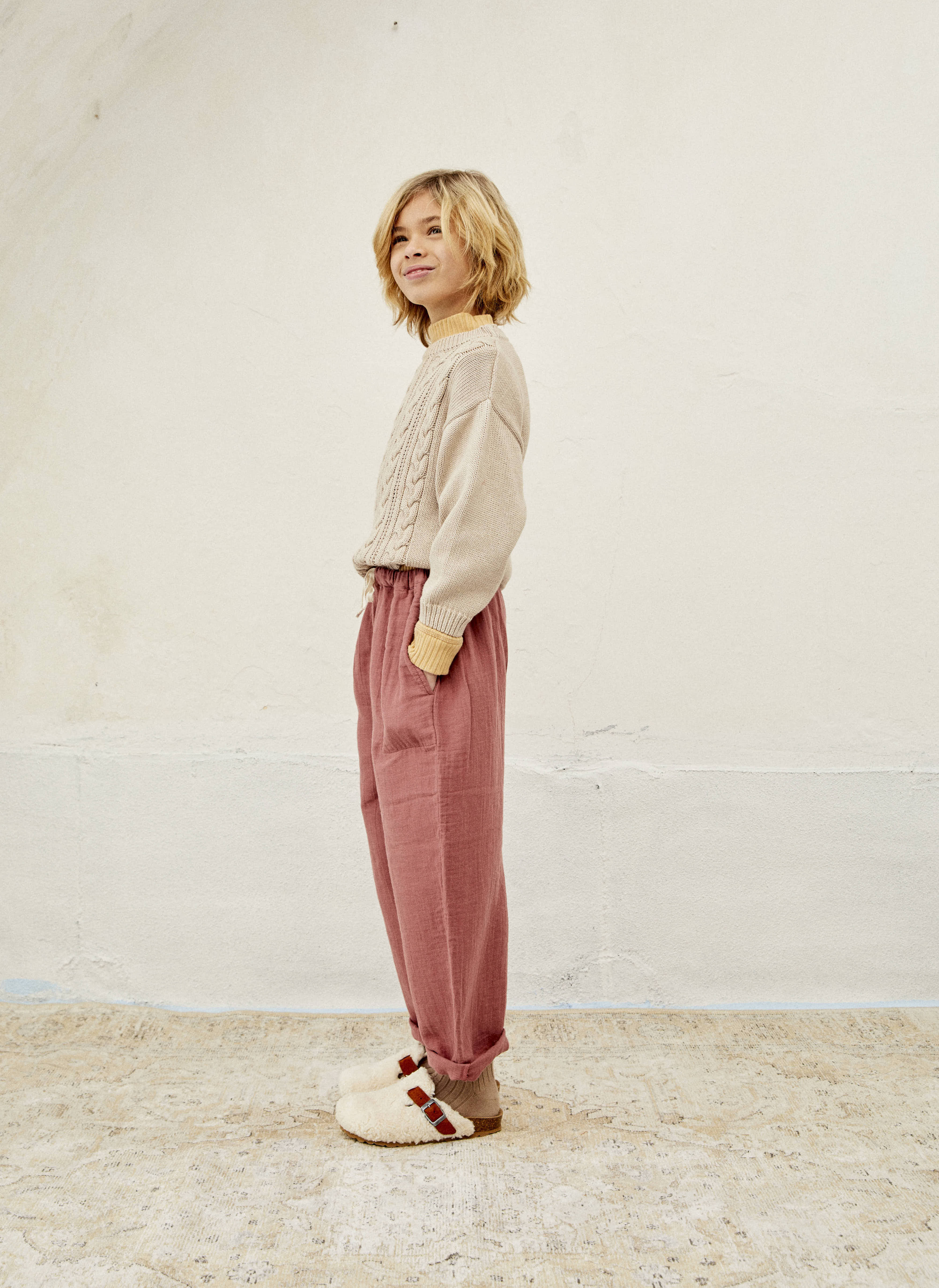 Sweater Knit Ecru - Sample