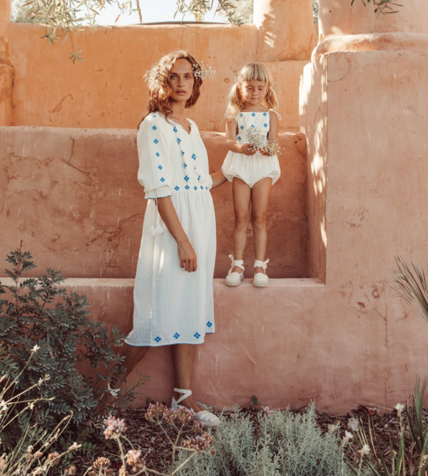 Dress Folk Milk Woman