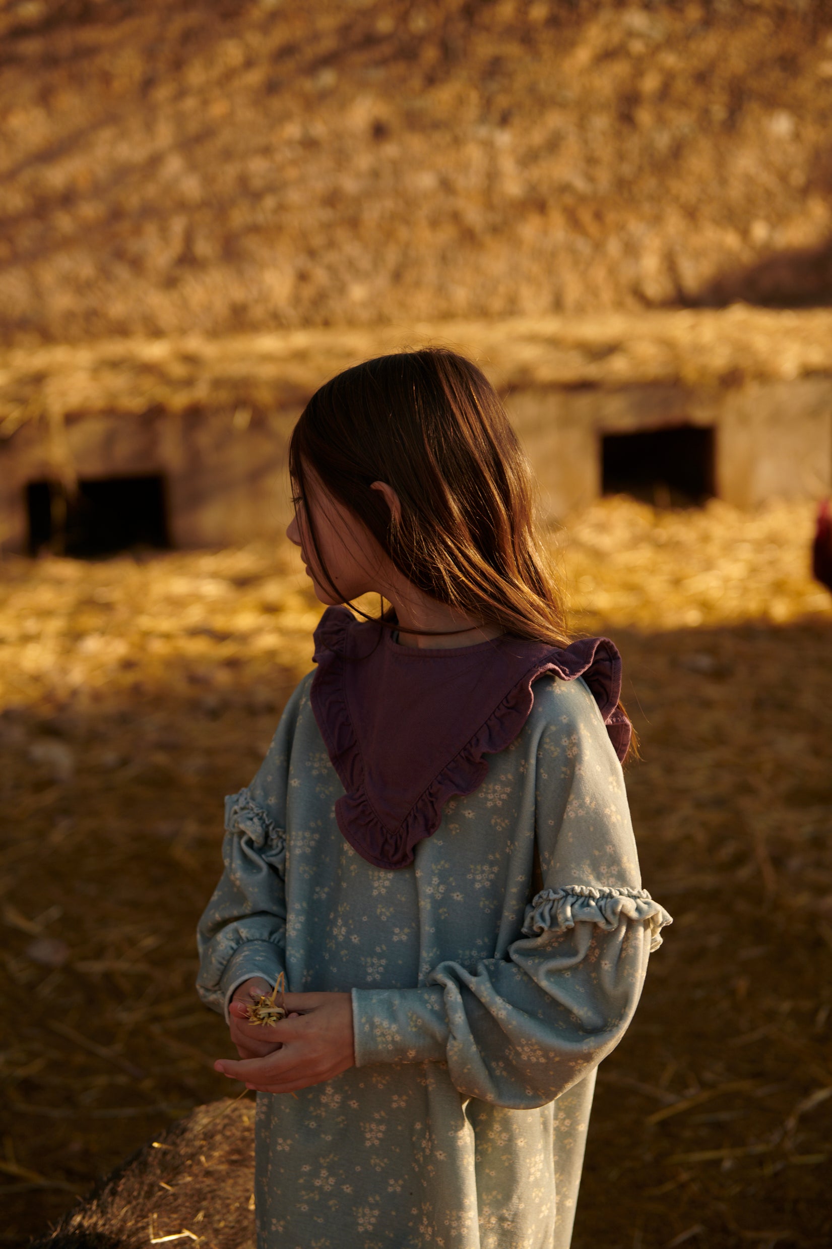 Dress Lona Flower Grey