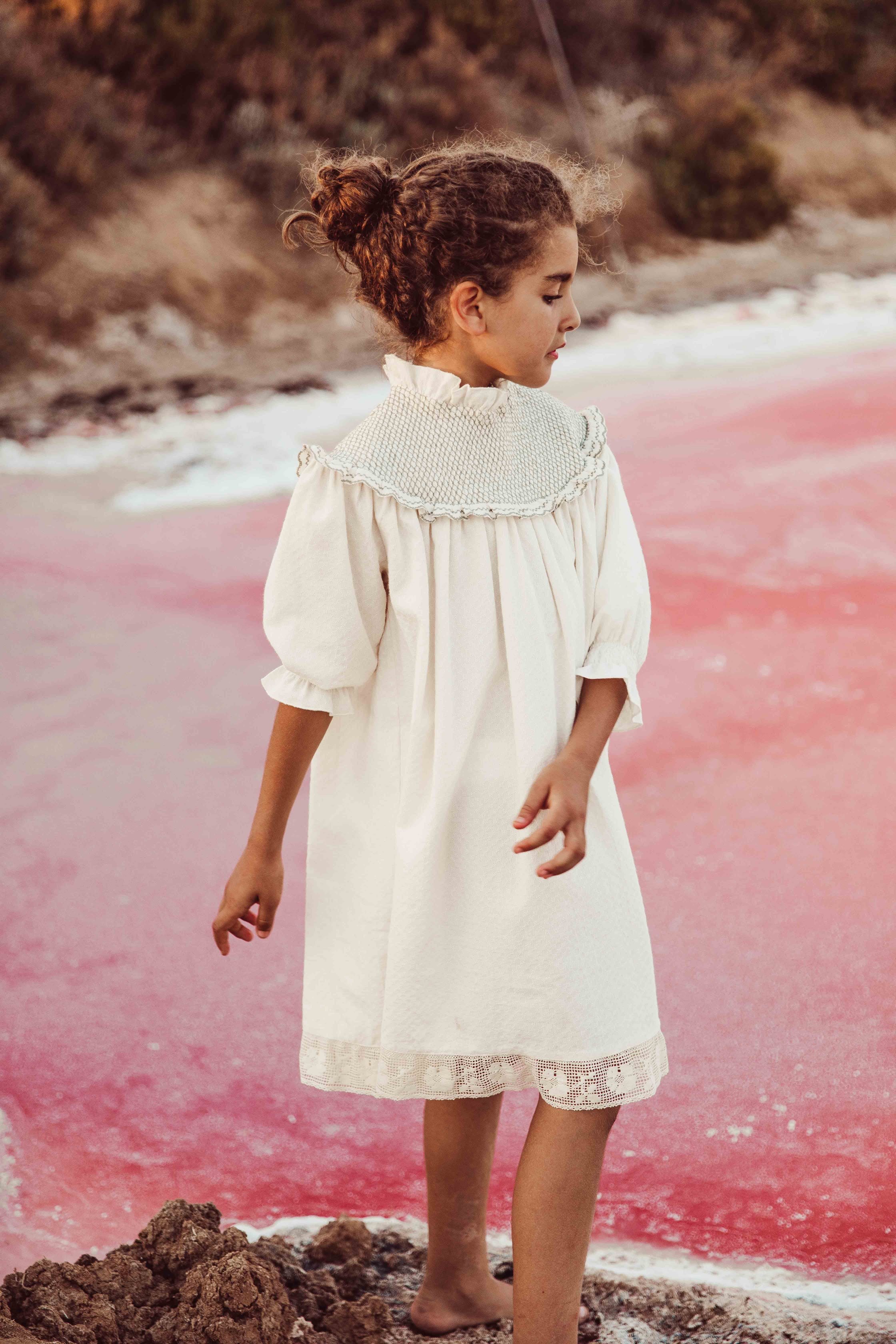 Dress Rustic Dobby Ecru