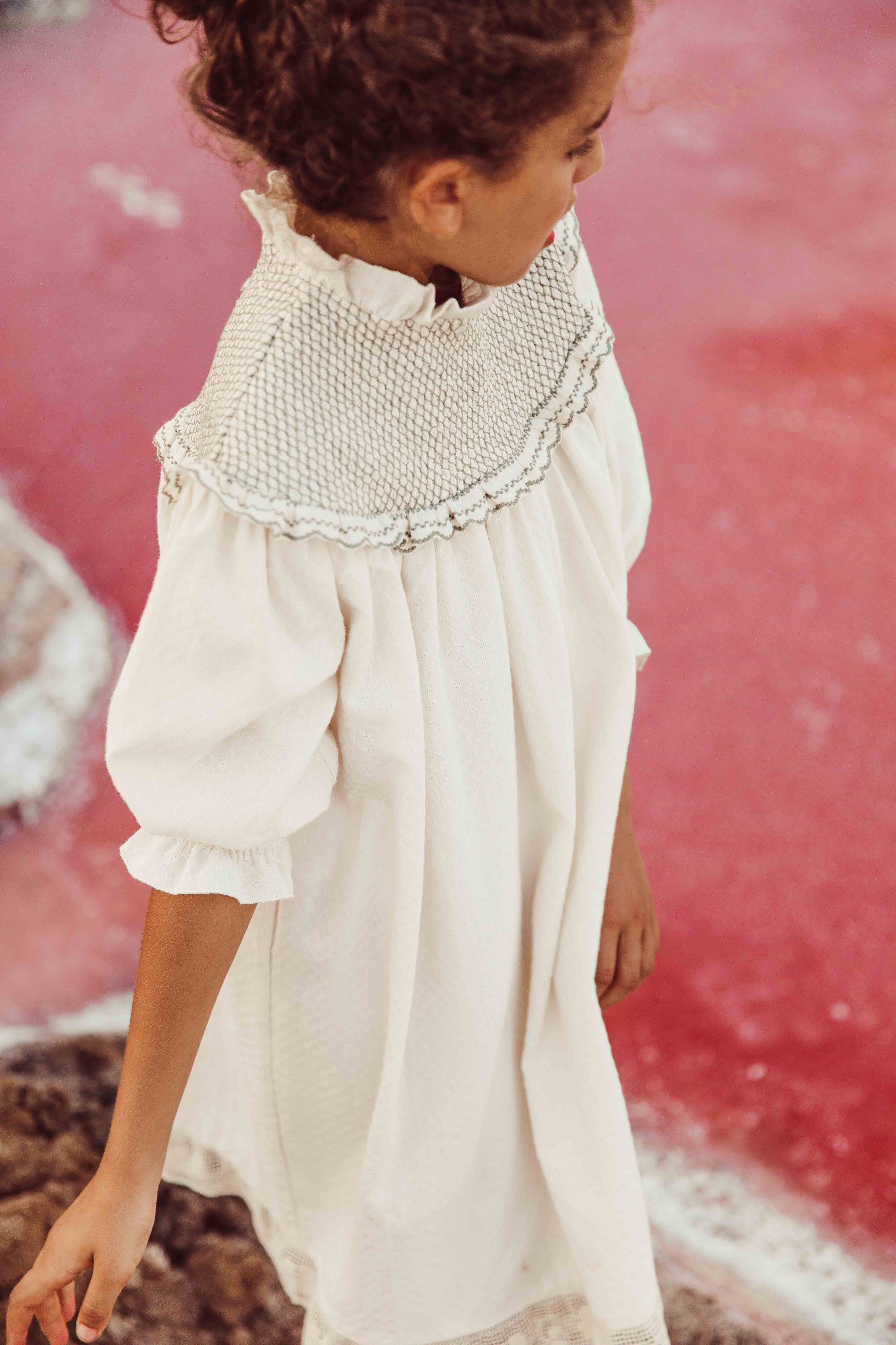 Dress Rustic Dobby Ecru