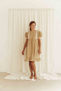 Dress Oda Mustard Vichy Woman