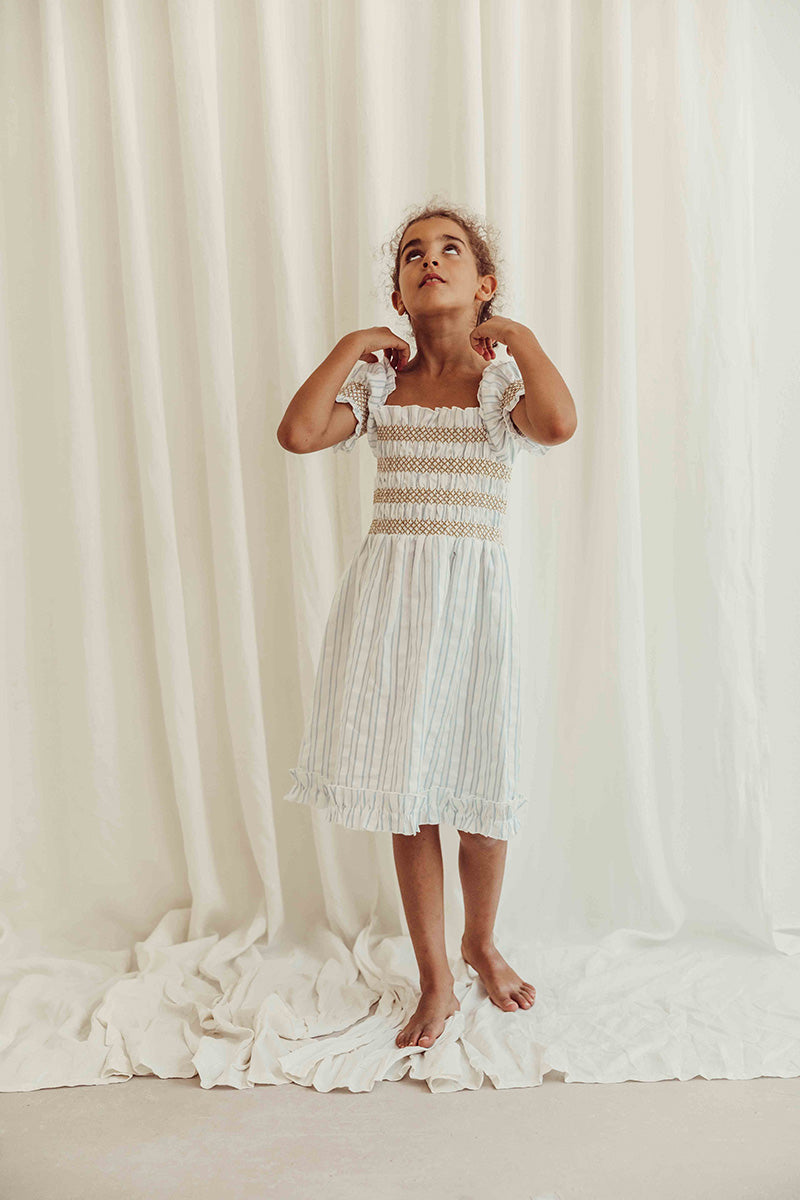 Dress Smocked Striped